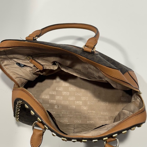 Michael Kors Brown Studded Women's Bag - Picture 7 of 10